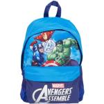 Sacs à dos scolaires bleus en polyester The Avengers look fashion pour garçon 