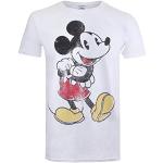 T-shirts col rond blancs en coton Mickey Mouse Club Minnie Mouse respirants à col rond Taille S look vintage pour homme 