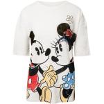 T-shirts blancs en coton à motif fleurs à manches longues Mickey Mouse Club Minnie Mouse à manches longues Taille XL look fashion pour femme 