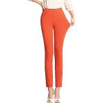 Pantalons carotte Dissa orange à carreaux Taille XXL plus size look fashion pour femme 