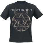 Disturbed Symbol Homme T-Shirt Manches Courtes Noir XXL 100% Coton Regular/Coupe Standard