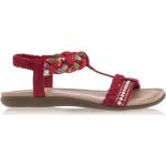 Sandales nu-pieds DIVINA rouges Pointure 40 avec un talon jusqu'à 3cm pour femme 