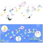 Mobiles Djeco multicolores en papier à motif papillons bébé 