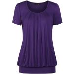 T-shirts fashion DJT Fashion violets lavable en machine à manches courtes à col rond Taille M look fashion pour femme 