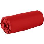 Draps housse Dkdo rouge bordeaux en coton 120x190 cm 
