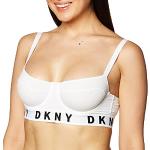 Soutiens-gorge à armatures de créateur DKNY blancs à logo en modal 90E Taille L classiques pour femme 