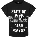 T-shirts à col rond DKNY noirs de créateur Taille 8 ans pour fille de la boutique en ligne Miinto.fr avec livraison gratuite 