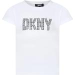 T-shirts à col rond DKNY blancs en coton de créateur Taille 8 ans classiques pour fille de la boutique en ligne Miinto.fr avec livraison gratuite 