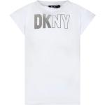 T-shirts à col rond DKNY blancs en coton de créateur Taille 10 ans pour fille de la boutique en ligne Miinto.fr avec livraison gratuite 