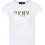 T-shirts à col rond DKNY blancs en coton de créateur Taille 10 ans classiques pour fille de la boutique en ligne Miinto.fr avec livraison gratuite 
