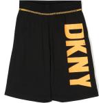 Shorts de créateur DKNY noirs en coton mélangé enfant en promo 