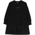 Robes de créateur DKNY noires en viscose à manches longues à manches longues pour femme en promo 