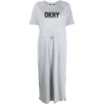Robes à imprimés de créateur DKNY grises en modal à manches courtes à col rond pour femme en promo 