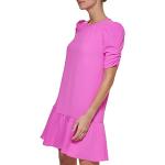 Robes de créateur DKNY roses à manches courtes à manches courtes look casual pour femme 