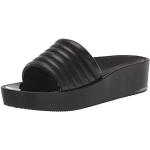 Sandales de créateur DKNY noires en cuir Pointure 38 look fashion pour femme 