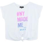 T-shirts à col rond DKNY blancs en coton de créateur Taille 16 ans pour fille en promo de la boutique en ligne Yoox.com avec livraison gratuite 