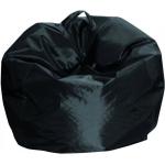 Pouf DMORA - Noir - Forme poire - Dimensions 65 x 50 x 65 cm