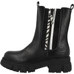 Boots Chelsea Dockers by Gerli noires en cuir synthétique à fermetures éclair Pointure 38 look fashion pour femme 