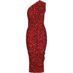 Robes à imprimés de créateur Dolce & Gabbana Dolce rouge brique à effet léopard sans manches Taille XS pour femme en promo 