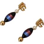 Boucles d'oreilles pendantes de soirée de créateur Dolce & Gabbana Dolce multicolores en verre classiques pour femme 