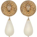 Boucles d'oreilles en perles de créateur Dolce & Gabbana Dolce jaunes à perles pour femme 