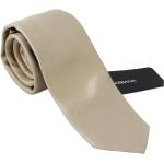 Cravates en soie de créateur Dolce & Gabbana Dolce beiges Tailles uniques classiques pour homme 