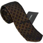 Cravates en soie de créateur Dolce & Gabbana Dolce marron Tailles uniques classiques pour homme 