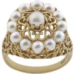 Bagues de créateur Dolce & Gabbana Dolce en or jaune à perles en perle 18 carats 46 pour femme 