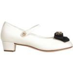 Ballerines de créateur Dolce & Gabbana Dolce blanc d'ivoire en cuir à strass en cuir Pointure 27 look casual pour fille 