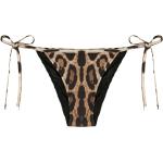 Bas de bikini de créateur Dolce & Gabbana Dolce marron à effet léopard Taille XS pour femme 