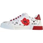 Chaussures de sport de créateur Dolce & Gabbana Dolce blanches à motif fleurs Pointure 33 look fashion pour fille 