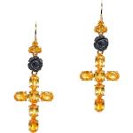 Boucles d'oreilles de créateur Dolce & Gabbana Dolce en or jaune en saphir 18 carats pour femme 