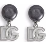 Boucles d'oreilles de créateur Dolce & Gabbana Dolce argentées en laiton en argent pour femme 