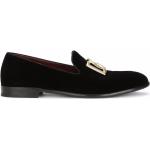 Chaussures de créateur Dolce & Gabbana Dolce noires en velours en cuir Pointure 44,5 pour homme 