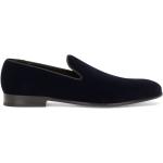 Chaussures de créateur Dolce & Gabbana Dolce bleues en velours en cuir à bouts ronds Pointure 41 pour homme 