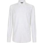 Chemises de créateur Dolce & Gabbana Dolce blanches imprimées à manches longues classiques pour homme 