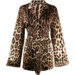Chemises de créateur Dolce & Gabbana Dolce marron à effet léopard en soie Taille XS pour femme 