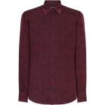 Chemises de créateur Dolce & Gabbana Dolce rouge bordeaux en soie à manches longues pour homme 