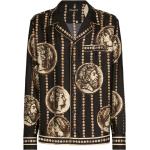 Chemises de créateur Dolce & Gabbana Dolce noires en soie à manches longues pour homme en promo 