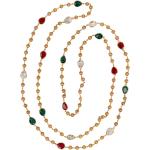 Colliers de créateur Dolce & Gabbana Dolce dorés en métal à strass de perles seconde main pour femme 