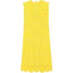Robes trapèze de créateur Dolce & Gabbana Dolce jaune citron en dentelle sans manches à col rond Taille XS pour femme 