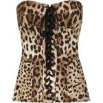 Corsets de créateur Dolce & Gabbana Dolce marron à effet léopard sans manches Taille XS pour femme 
