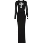 Robes longues de soirée de créateur Dolce & Gabbana Dolce noires en tulle longues à col rond Taille XS pour femme 