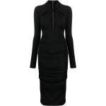 Robes de créateur Dolce & Gabbana Dolce noires en viscose à manches longues mi-longues à manches longues Taille XS pour femme en promo 