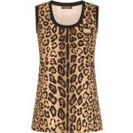 T-shirts à imprimés de créateur Dolce & Gabbana Dolce marron à effet léopard sans manches Taille XS pour femme 
