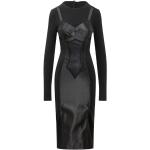Robes en soie de créateur Dolce & Gabbana Dolce noires maxi à manches longues à col rond Taille XS pour femme 