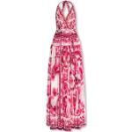 Maxis robes de créateur Dolce & Gabbana Dolce roses à carreaux en tissu sergé maxi Taille XS pour femme 