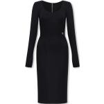 Robes de créateur Dolce & Gabbana Dolce noires à manches longues midi à manches longues à col rond Taille XXS pour femme 