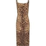 Robes léopard de créateur Dolce & Gabbana Dolce multicolores à effet léopard midi Taille XS pour femme 