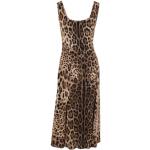 Robes léopard de créateur Dolce & Gabbana Dolce multicolores à effet léopard en viscose midi sans manches Taille XS look fashion pour femme 